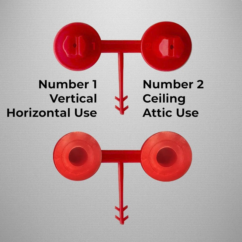 Magic Chems Spray Polyurethane Foam Gun Nozzles Precision for Vertical and Horizontal Ceiling Foam Applications, Replacement Tips, Reusable Sealed Small Red Nozzles for Construction Insulation (12 Pack) - Image 4